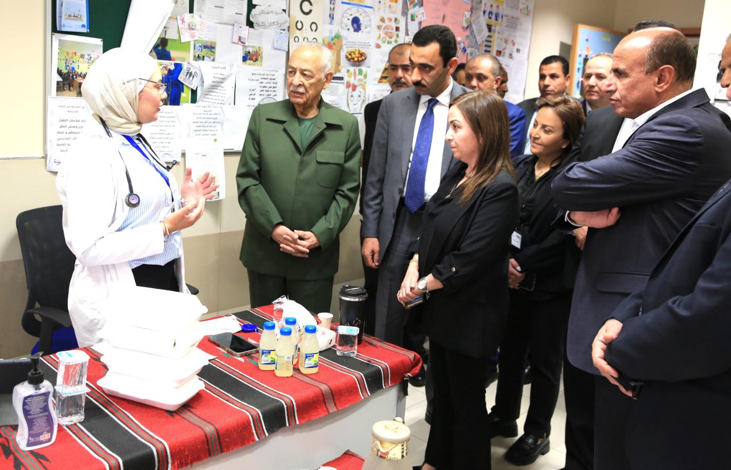 Royal Court Chief Yousef Issawi on Saturday inspects the activities of a free medical day held in Ghor Al Safi (Photo courtesy of Royal Court)